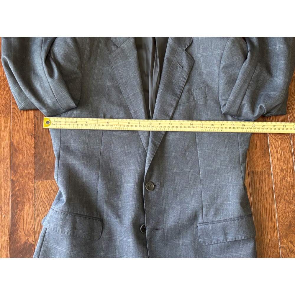 Giorgio Armani Soft Suit Men 48R Gray Plaid Wool Silk 2 Piece Italy $3695 - Picture 7 of 16
